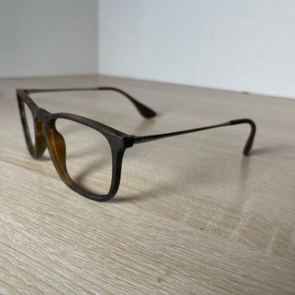 Ray-Ban RB4187 Chris 856/13 Sunglasses FRAMES ONLY Brown Rubber 54-18-145 Italy - Picture 3 of 12